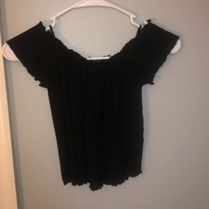 off the shoulder cropped garage top